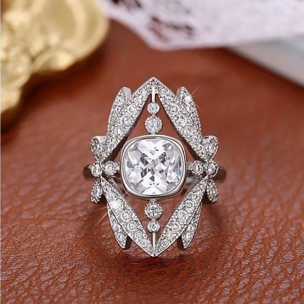 🔷 Stunning & unique cubic zirconia & crystal dragonfly ring 🔷